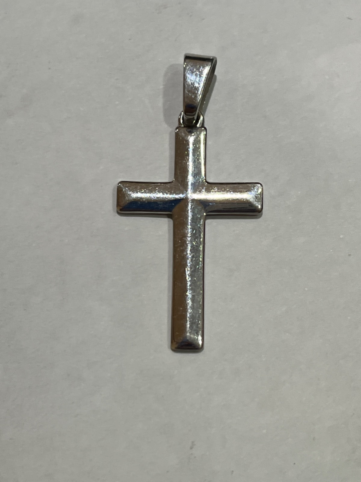 White Silver Cross Pendant