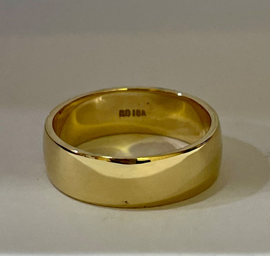 18K Yellow Gold  Wedding Band