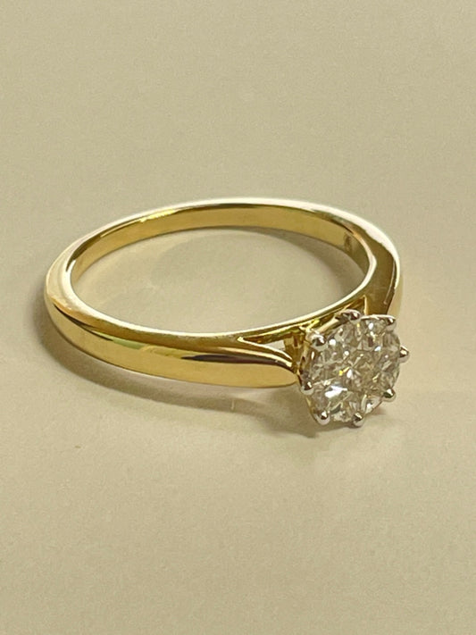 14K Yellow Gold  Engagement Ring with Diamond