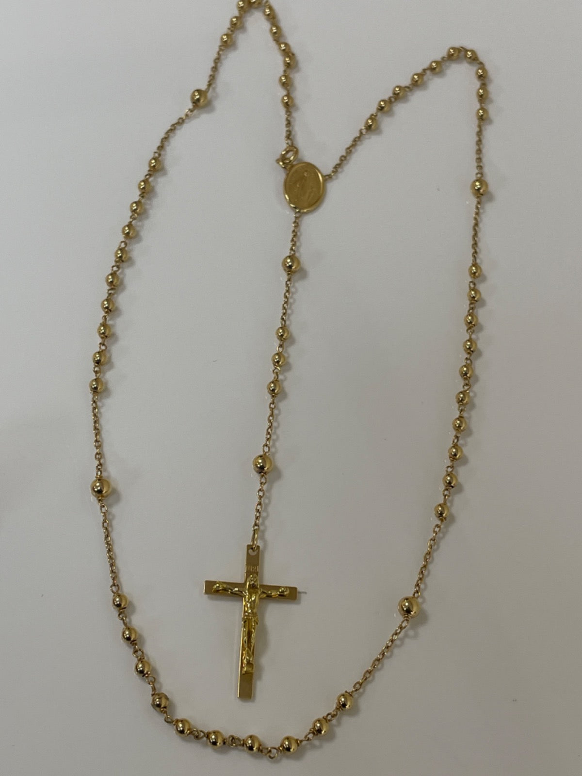 18K Yellow Gold Rosary  Chain