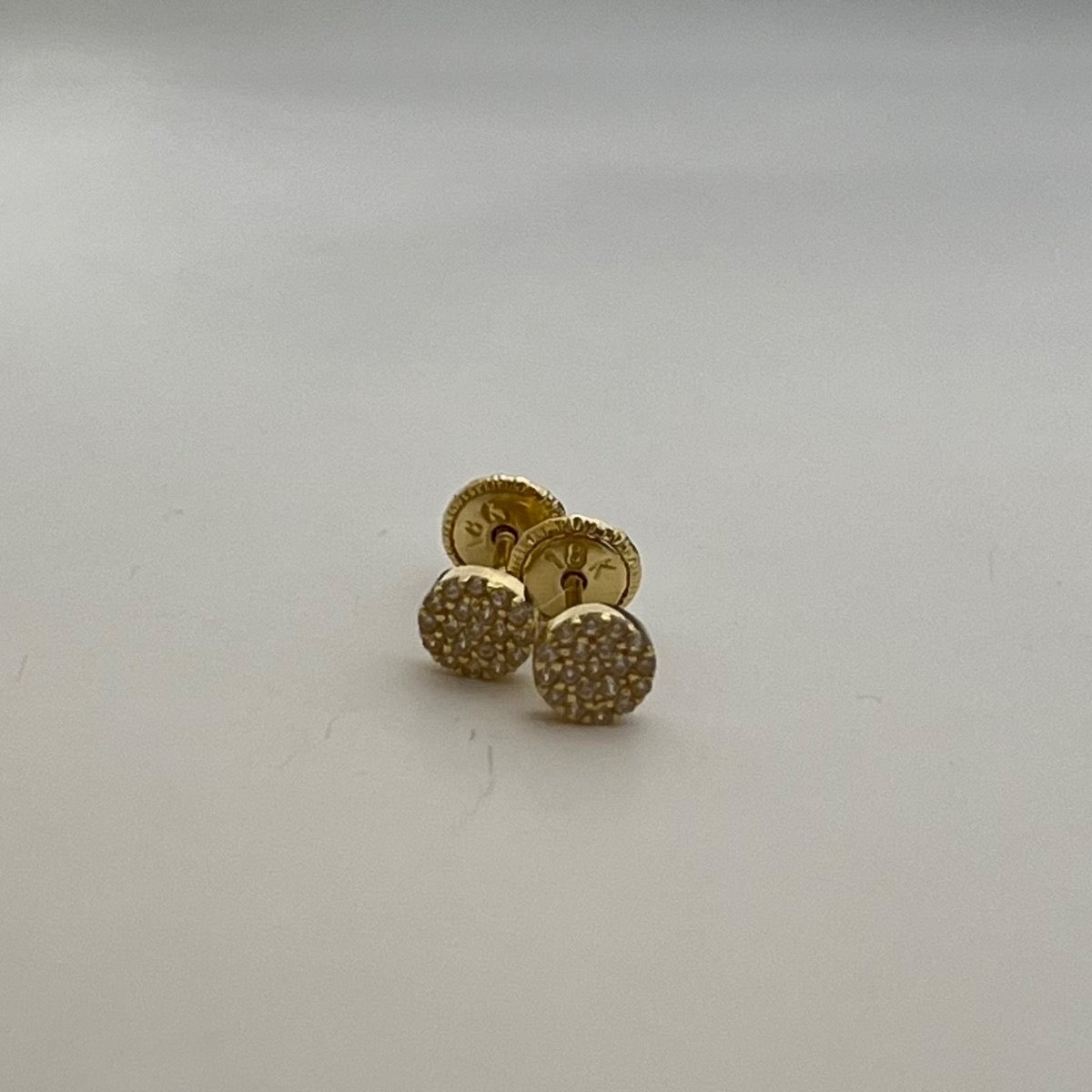 18K Yellow Gold  Earring with CZ