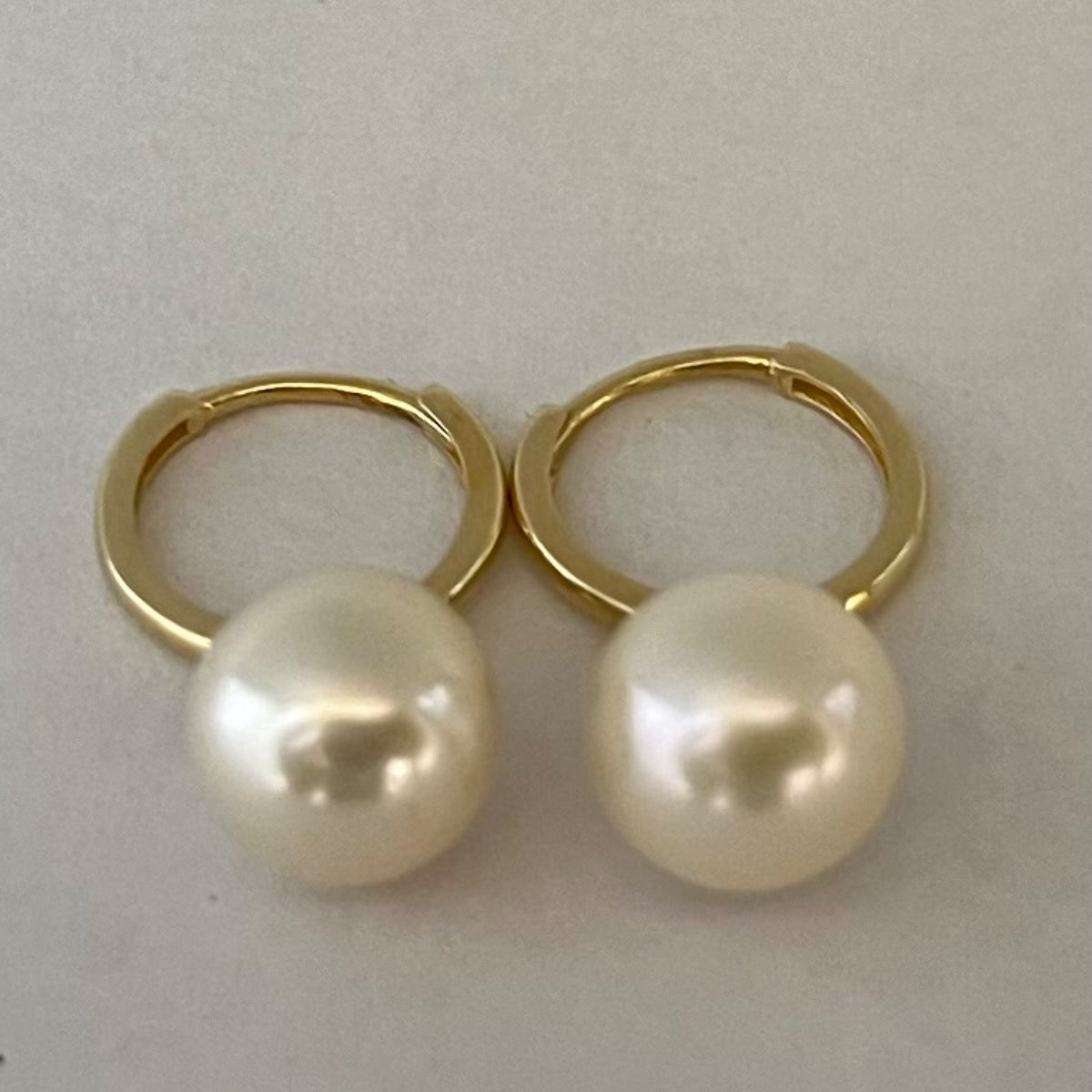 14K Yellow Gold  Earring with Pearl