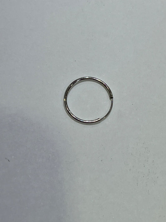 14K White Gold Hoop Piercing