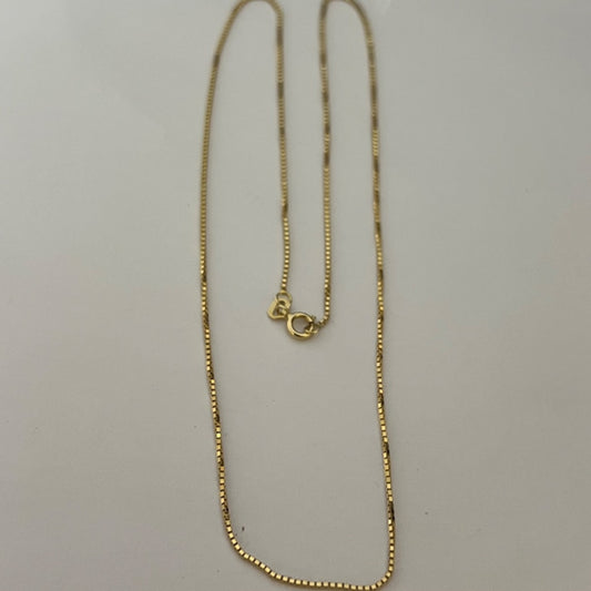 18K Yellow Gold Box Chain
