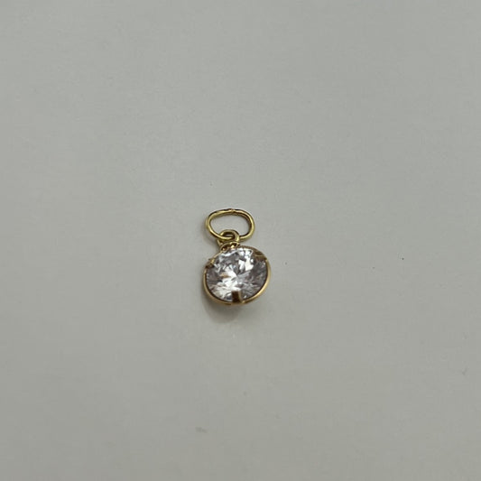 18K Yellow Gold  Pendant with CZ