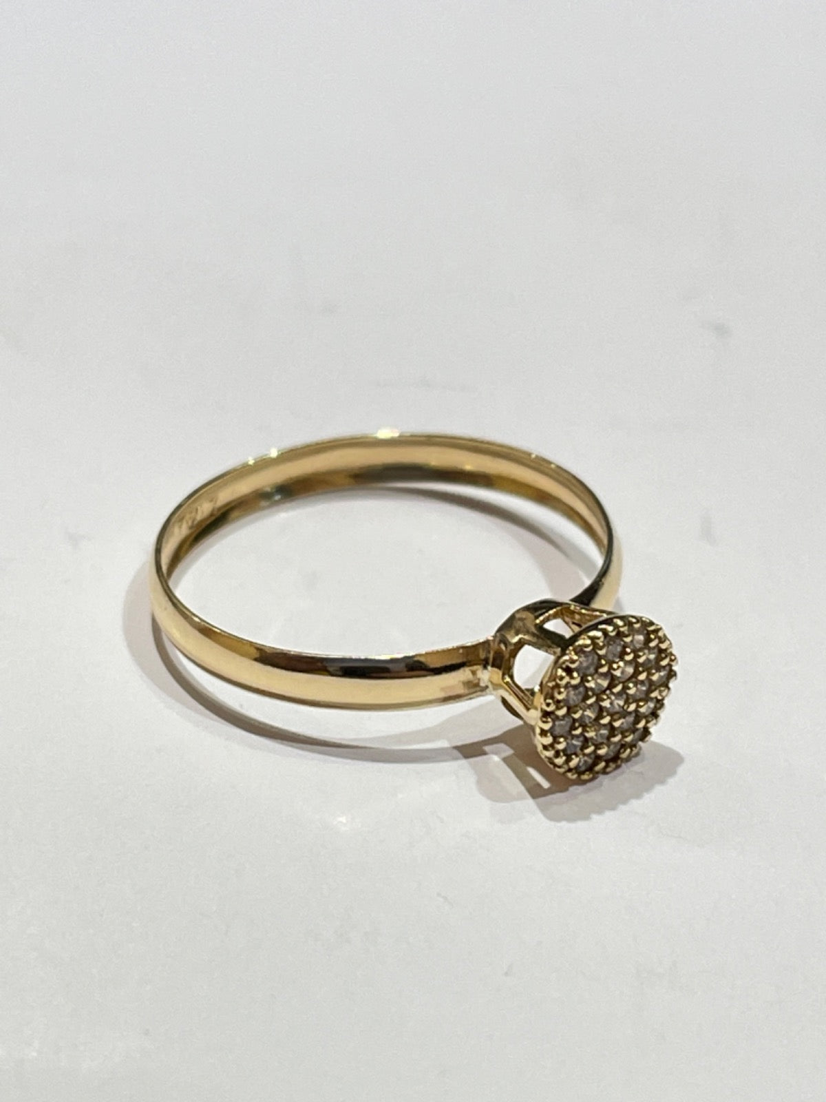 18K Yellow Gold Chuveiro  Ring with CZ