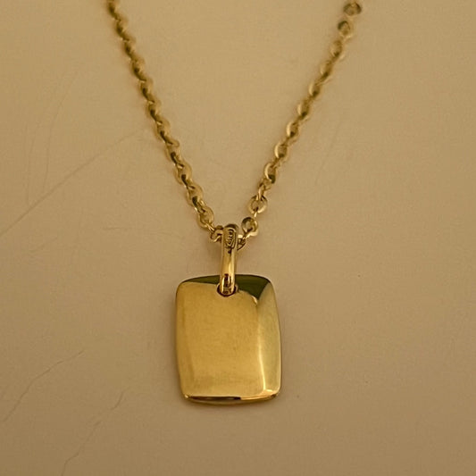 18K Yellow Gold Plate  Pendant