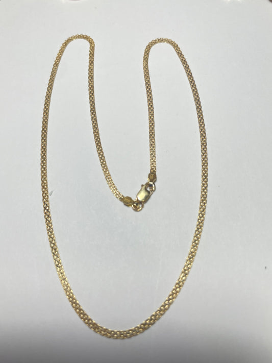 18K Yellow Gold Lace  Chain