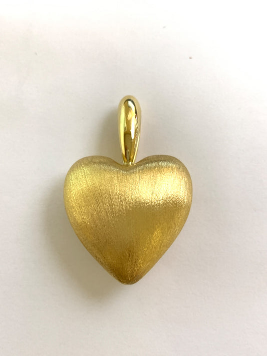 18K Yellow Gold Heart Pendant