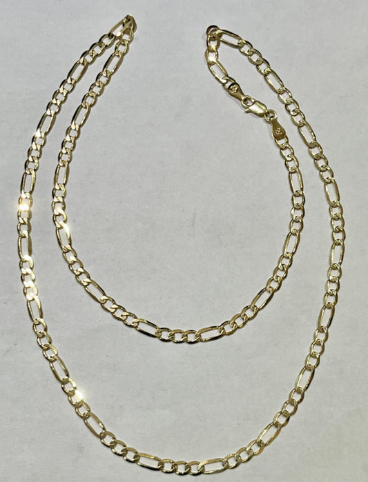 18K Yellow Gold Figaro Necklace