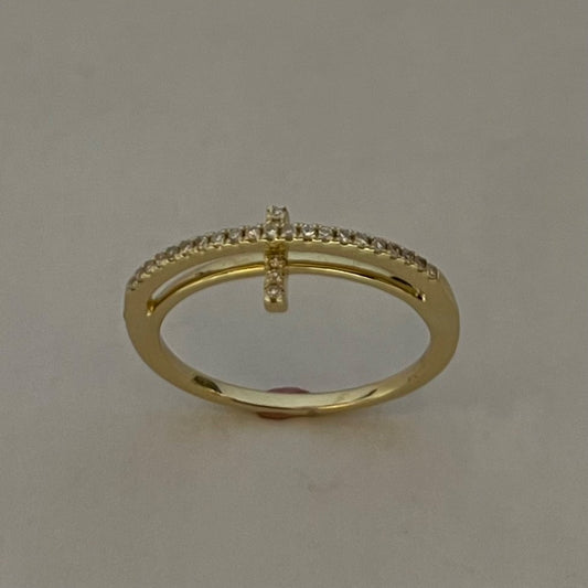 14K Yellow Gold  Ring with Diamond