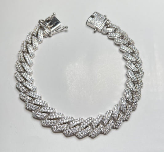 Silver Men’s Bracelet with CZ