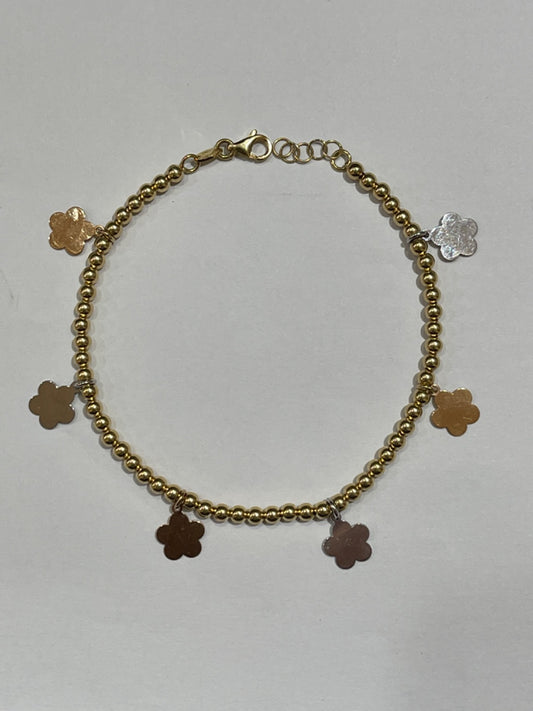 18K Tri-Tone Gold  Bracelet