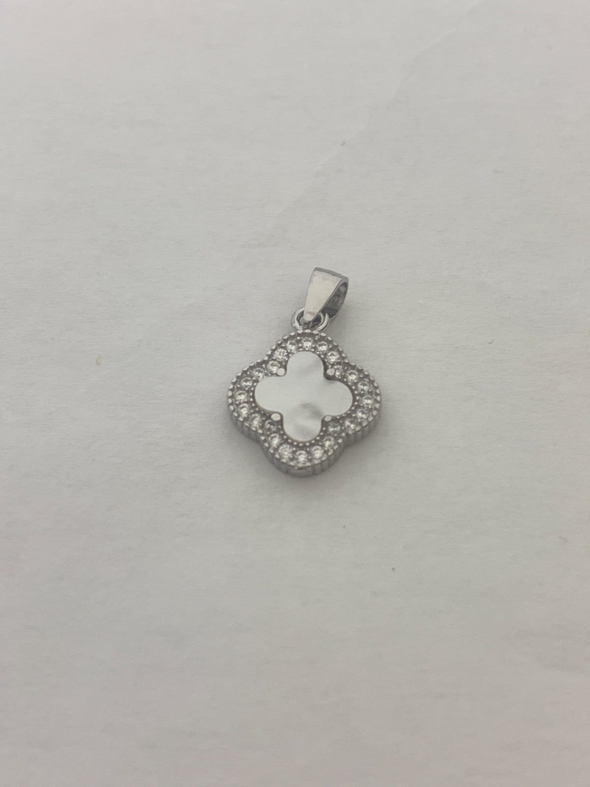 White Silver  Pendant with CZ