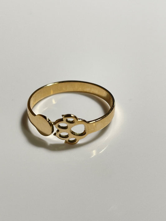 18K Yellow Gold Cat Paw Ring