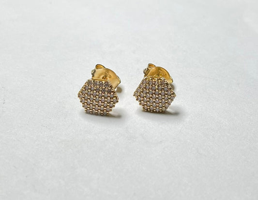 18K Yellow Gold  Earring with CZ