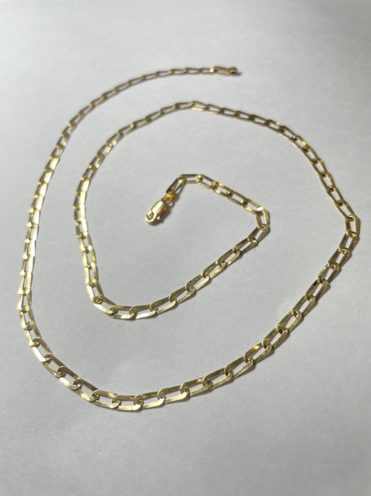 18K Yellow Gold Laminated Chain