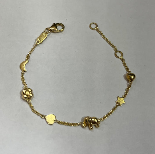 18K Yellow Gold  Baby Bracelet