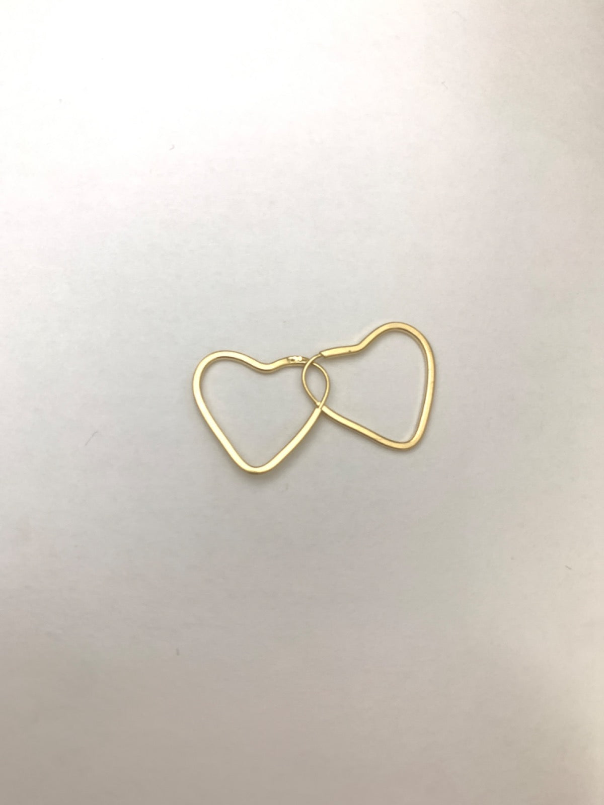 18K Yellow Gold Heart  Earring