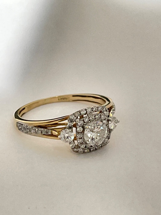 14K Yellow Gold  Engagement Ring with Diamond