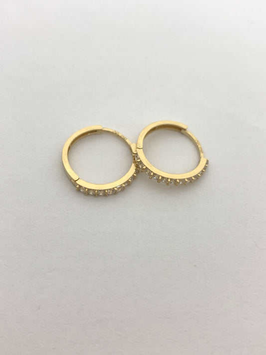 18K Yellow Gold  Earring with CZ