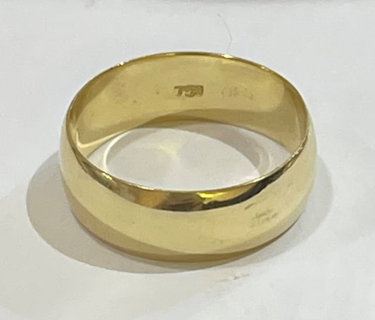 18K Yellow Gold  Wedding Band