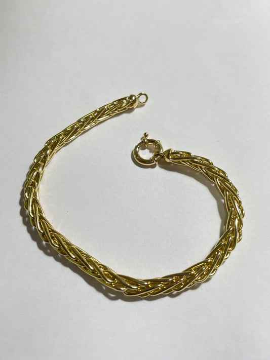 18K Yellow Gold Palm Link  Bracelet