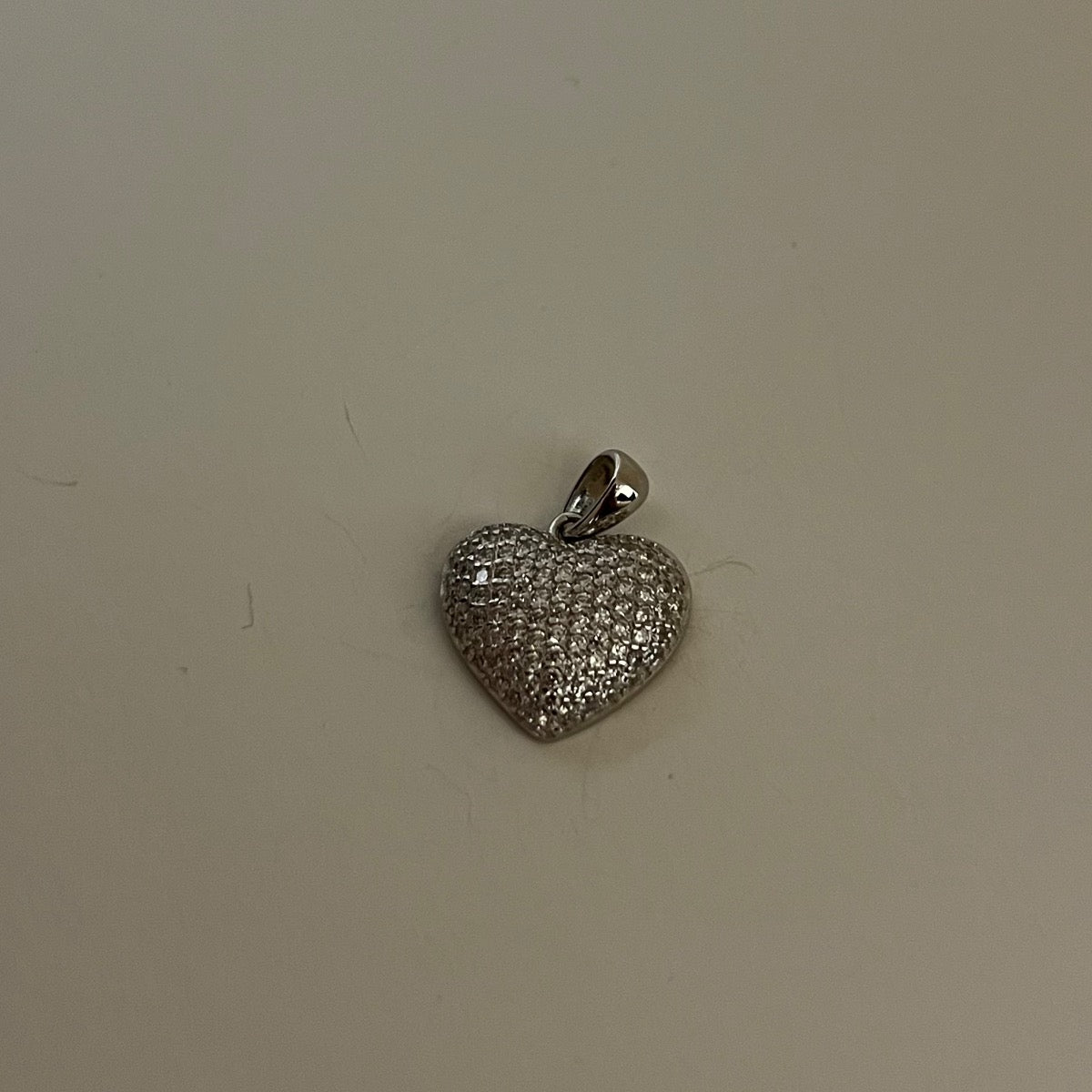 Silver Heart  Pendant with CZ