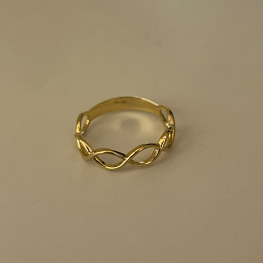 18K Yellow Gold Infinity  Ring