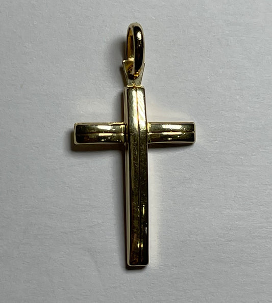 18K Yellow Gold Cross  Pendant