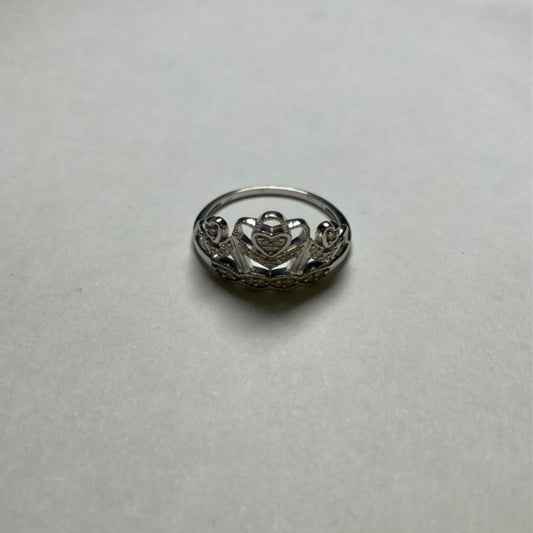 14K White Gold  Ring with Diamond