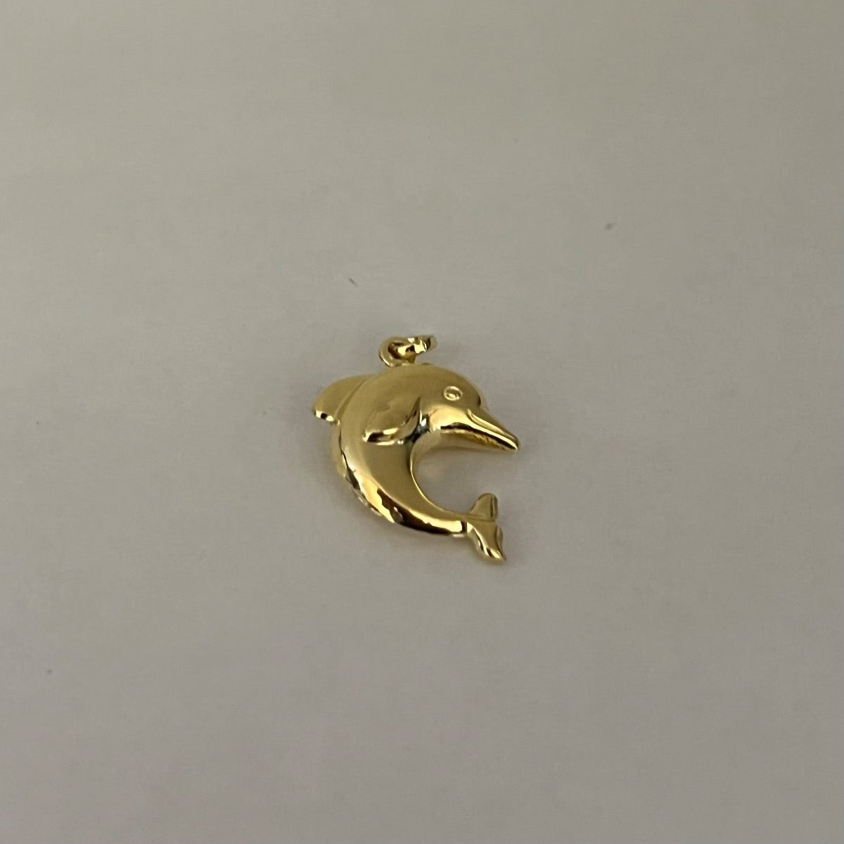 18K Yellow Gold Dolphin  Pendant