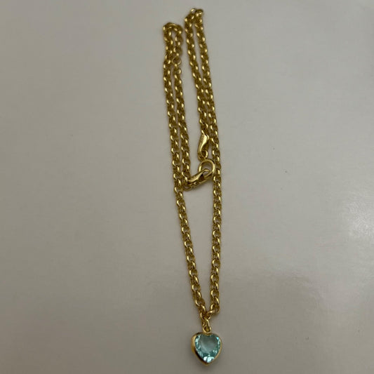 18K Yellow Gold Heart  Anklet