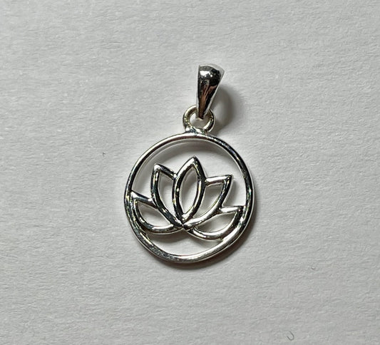 Silver Lotis Flower Pendant