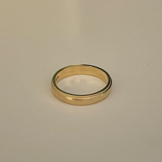 14K Yellow Gold  Wedding Band