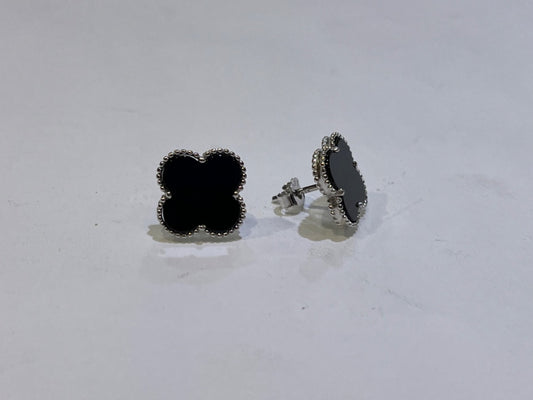 Two-Tone Silver Motif Earring