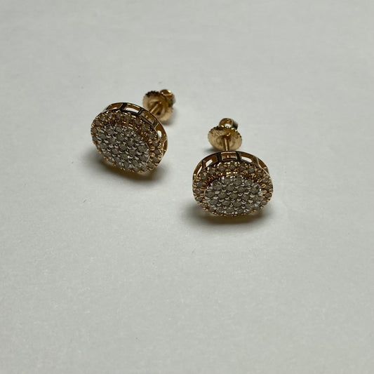 14K Yellow Gold  Earring with Diamond