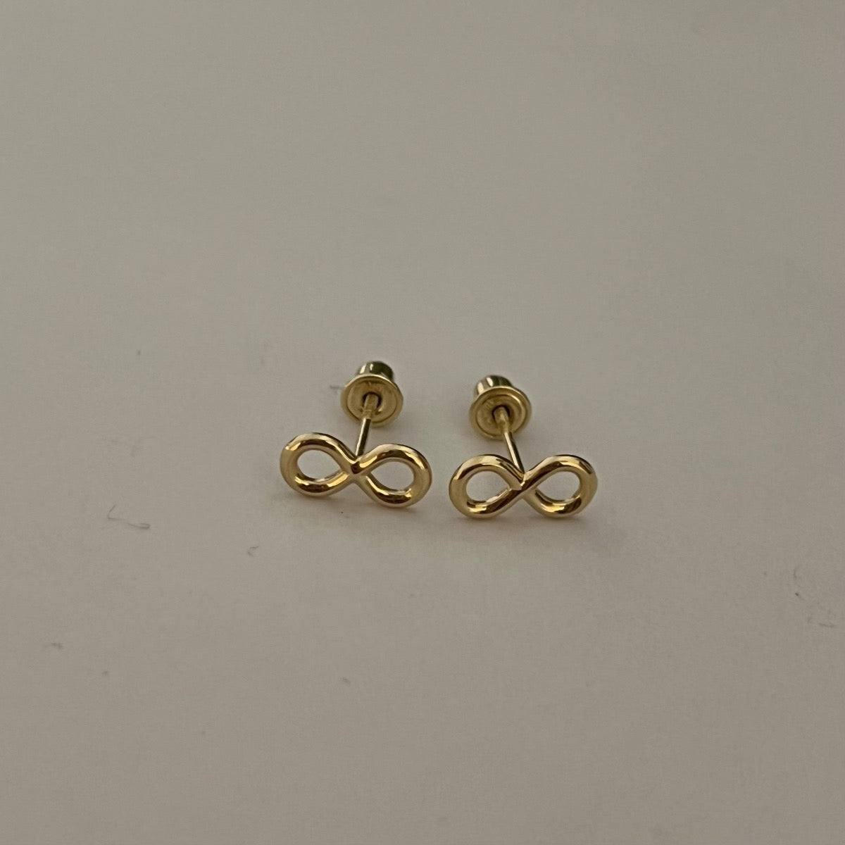 14K Yellow Gold Infinity  Earring