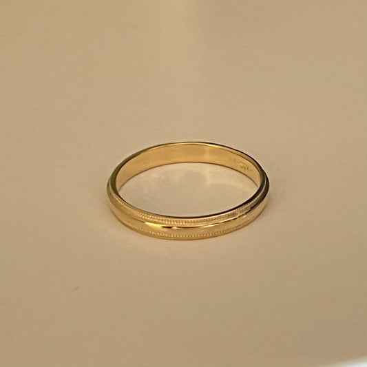 14K Yellow Gold  Wedding Band