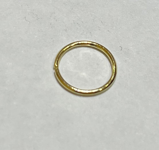 18K Yellow Gold Hoop Nose  Piercing