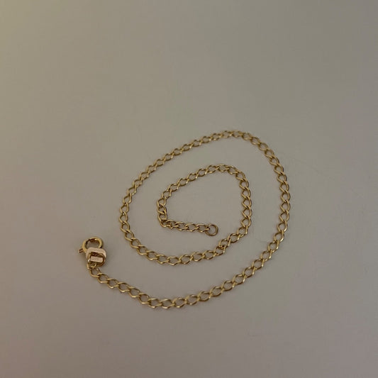 18K Yellow Gold  Anklet with CZ