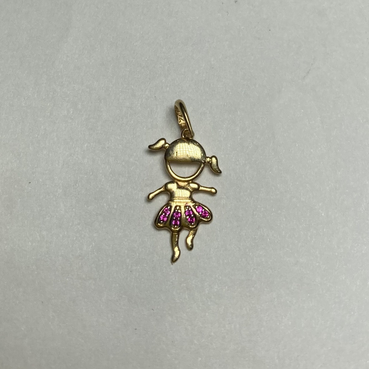 18K Yellow Gold  Charm with CZ