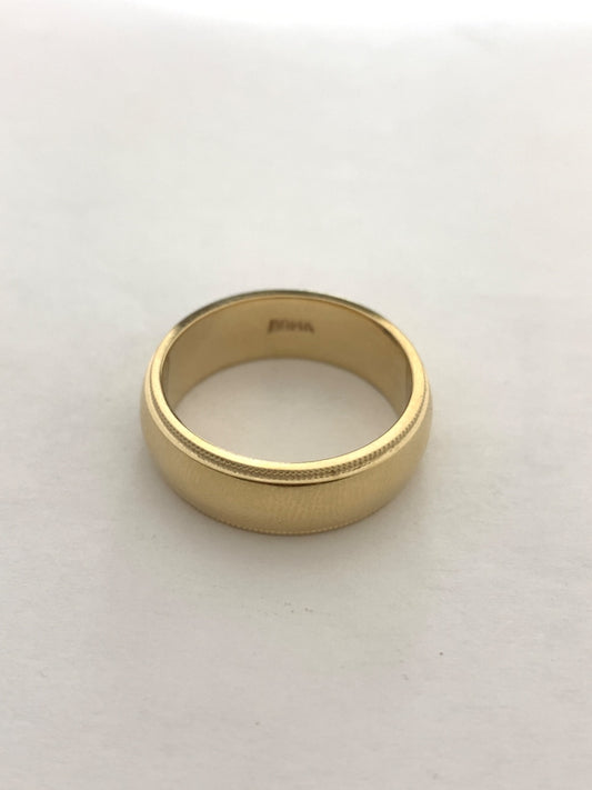 14K Yellow Gold  Wedding Band