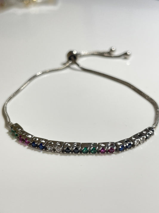 Silver Color Cz  Bracelet