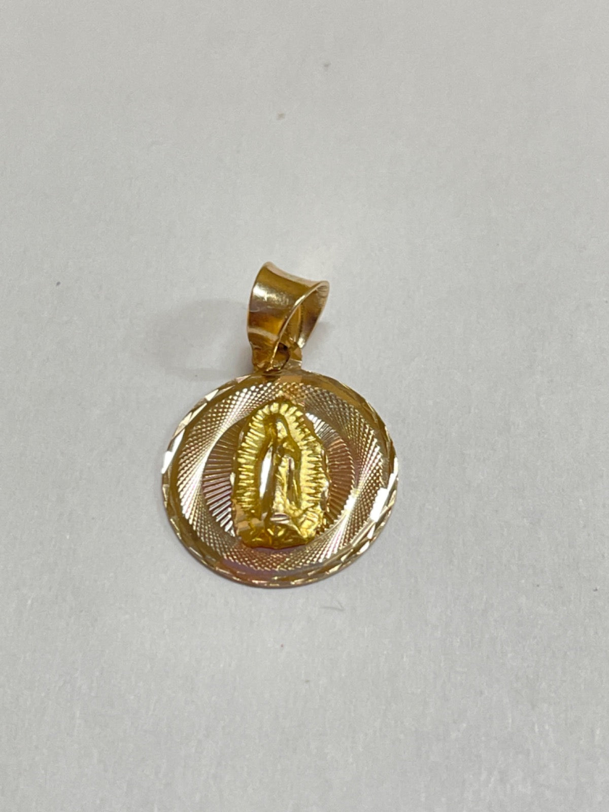 14K Yellow Gold Our Lady Of Guada  Pendant