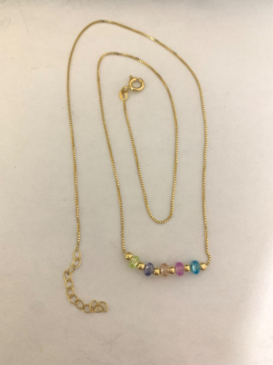 14K Yellow Gold  Chain with CZ