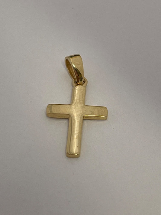 18K Yellow Gold Cross Pendant