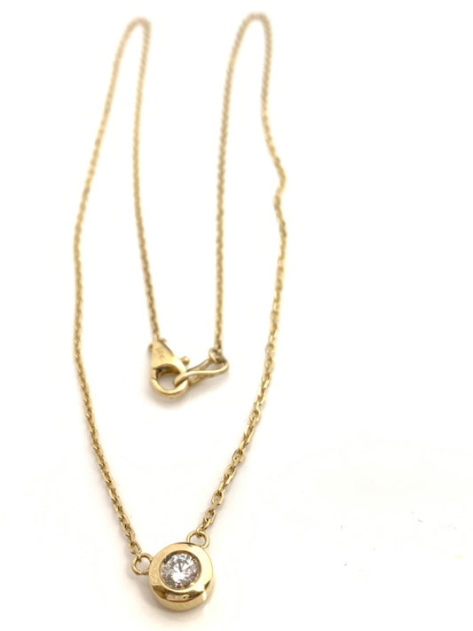 14K Yellow Gold  Charm Necklace Set with Diamond