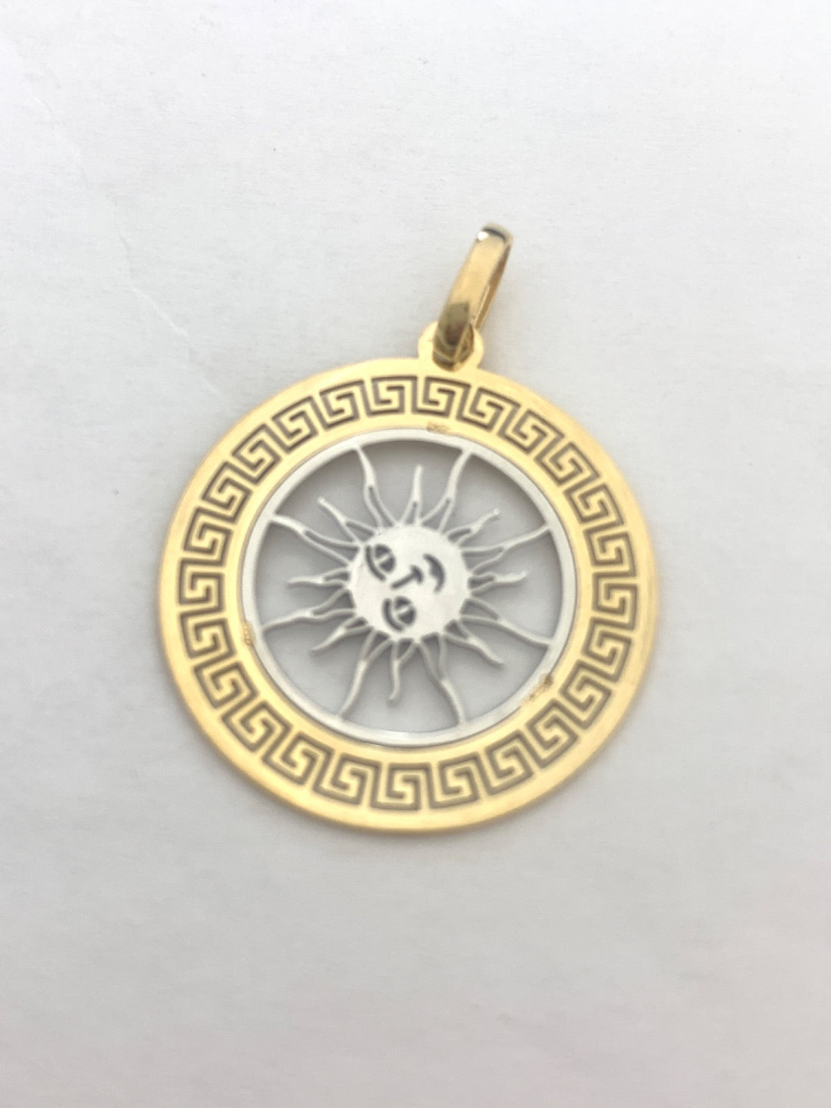 18K Yellow Gold Sun Pendant