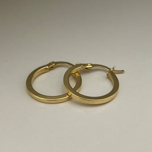 18K Yellow Gold Hoop Earring